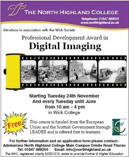 Photograph of PDA in Digital Imaging - FREE Course At Wick