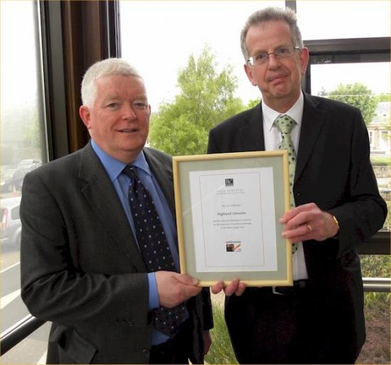 Photograph of National recognition for Highland Libraries