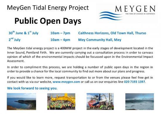 Photograph of MeyGen Tidal Energy Project Public Open Days