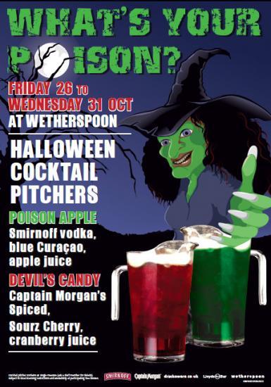 Photograph of Halloween Cocktails at Wetherspoon's In Wick