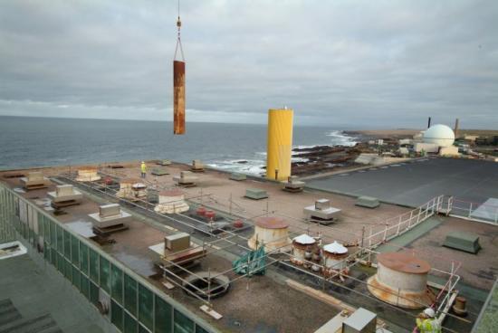 Photograph of Dounreay Prototype Fast Reactor Coming Apart
