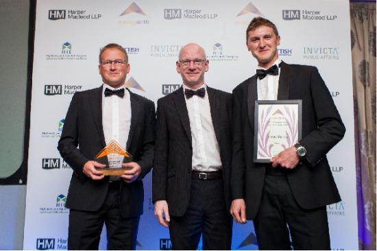 Photograph of Leask Marine Collects Award