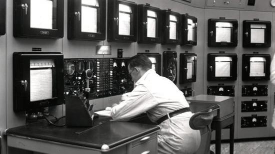 Photograph of Reactor control room moves to a new home