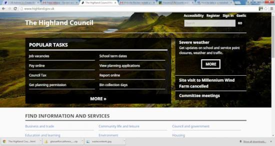 Photograph of Highland Council Website Review Reveals Positive Results