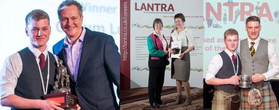 Photograph of College scoops overall winner at LANTRA awards