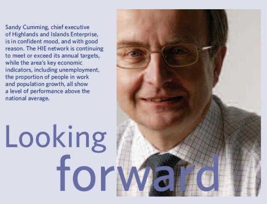 Photograph of Looking forward - Sandy Cumming, Chief Executive of Highlands and Islands Enterprise