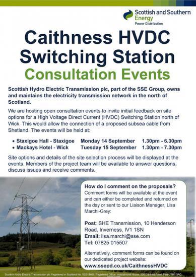 Photograph of Caithness HVDC Switching Station - Consultation Events