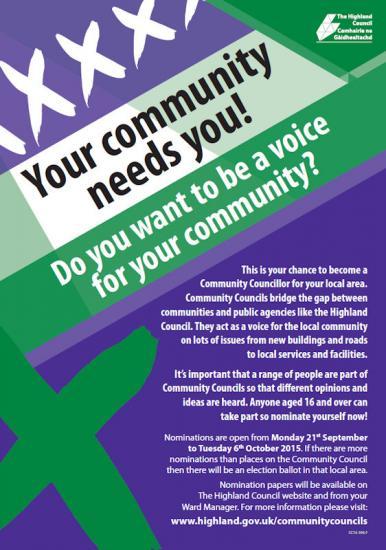 Photograph of Your community needs you - Community Council Elections 2015