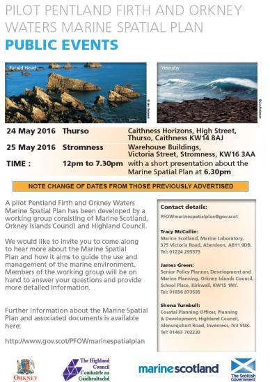 Photograph of Pentland Firth and Orkney Waters Marine Spatial Plan - Information Event