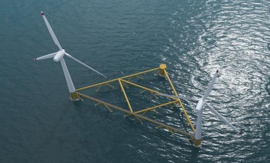 Photograph of Floating Wind Farms To The Fore