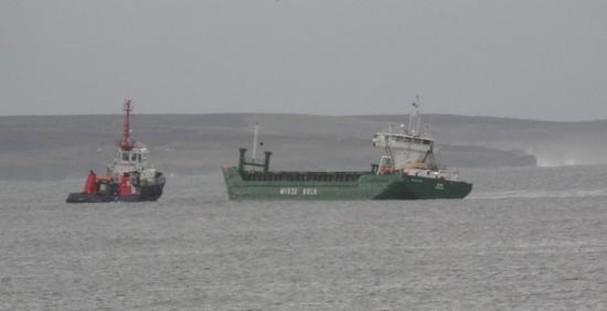 Photograph of Wick Lifeboat Aids Cargo Vessel Jomi