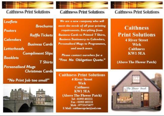 Photograph of Caithness Print Solutions Can Get Your Business Noticed