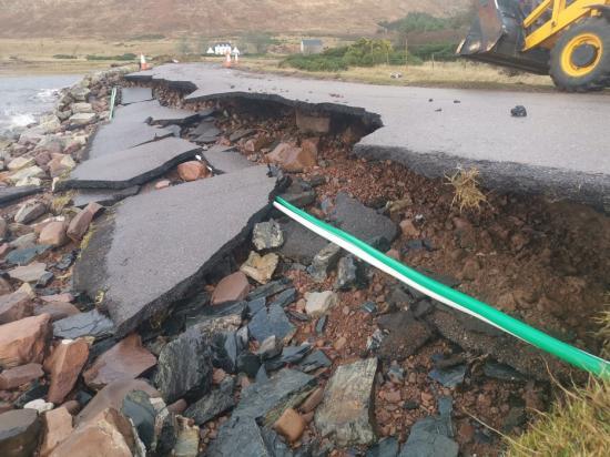 Photograph of Storm damage takes its toll on Highland roads