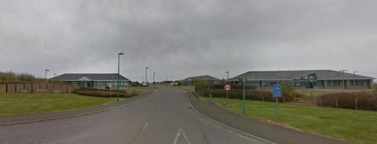 Photograph of Road closure at Lochshell Business Park