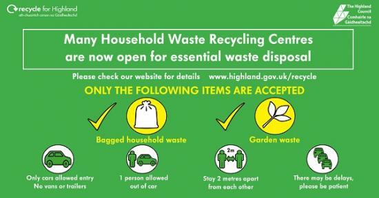 Photograph of Public Praised As 14 Highland Household Waste And Recycling Centres Successfully Reopen