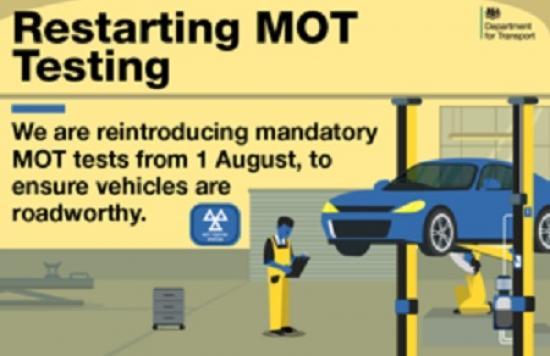 Photograph of Mandatory MOT Testing To Be Reintroduced From 1 August