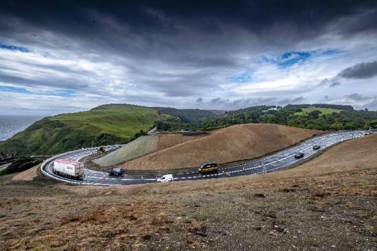 Photograph of New A9 Improvement At Berriedale Opens