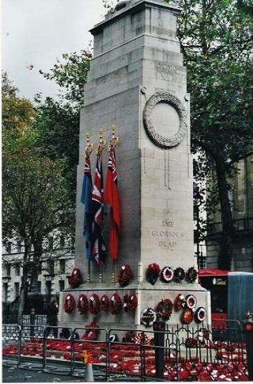 Photograph of Public asked not to gather at the Cenotaph for Remembrance Sunday due to coronavirus