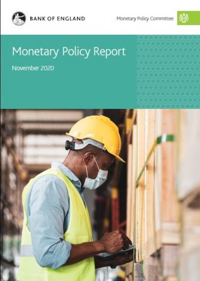 Photograph of Bank Of England Monetary Policy Report November 2020