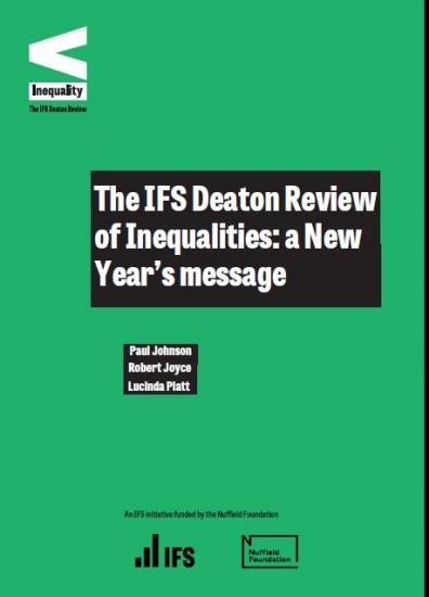 Photograph of The IFS Deaton Review Of Inequalities: A New Year's Message