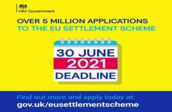 Photograph of Landmark EU Settlement Scheme Reaches Five Million Applications - 30 June 2021 Deadline