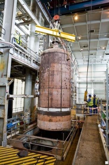 Photograph of Massive Metal Tank Removed At Dounreay