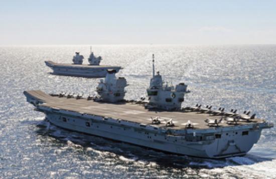 Photograph of Carrier Strike Group Sets Sail On Seven-month Maiden Deployment