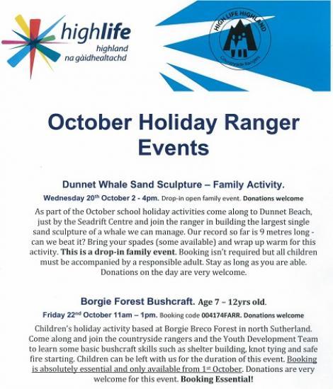 Photograph of Two Ranger Events In October