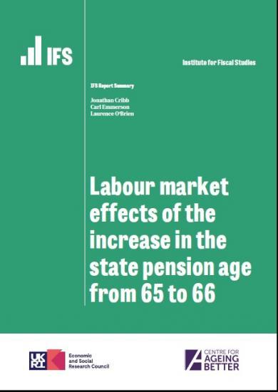 Photograph of Labour Market Effects Of The Increase In The State Pension Age From 65 To 66