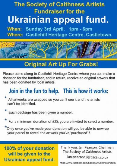 Photograph of Ukraine Appeal Fund Art Project By Caithness Artists