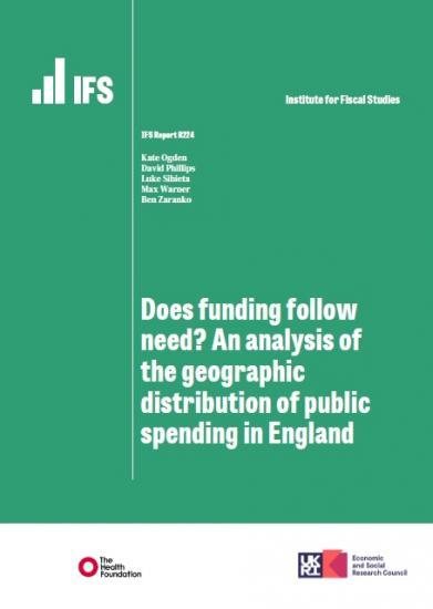 Photograph of Does Funding Follow Need? An Analysis Of The Geographic Distribution Of Public Spending In England - Could the Principles Be Applied In Highland