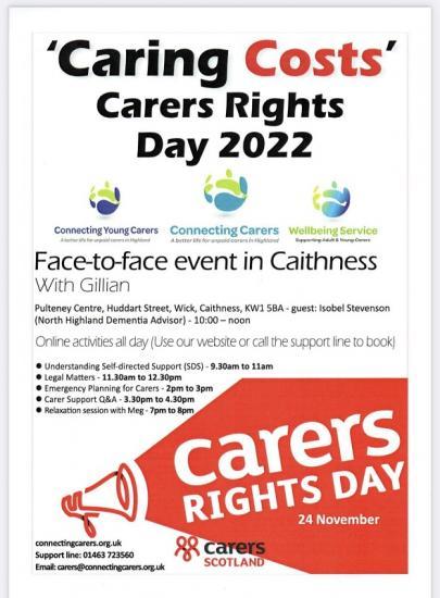Photograph of Caring Costs Carers Rights - Chance to Speak To An Expert in Wick