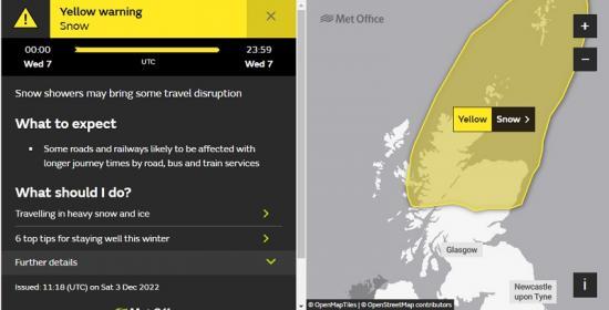 Photograph of Get Ready For Snow On Wednesday 7th December - Met Office Forecast