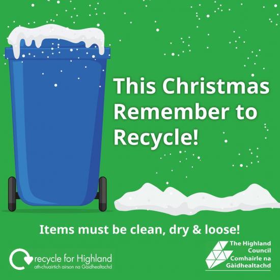 Festive Recycling Arrangements For Highland Council Region Caithness