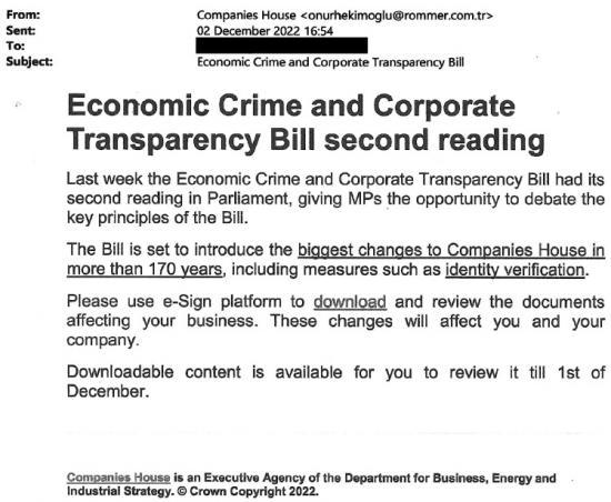 Photograph of Reporting Scams Pretending To Be From Companies House