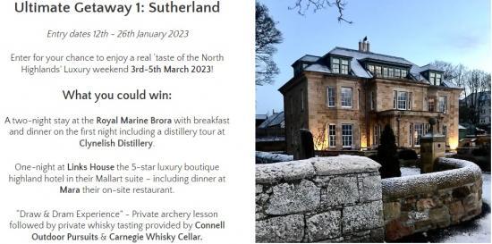 Photograph of Enter The Free Getaway Competitions From Venture North For Caithness and Sutherland