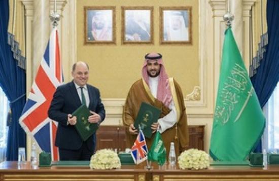 Photograph of Uk And Saudi Arabia Sign New Agreement During Defence Minister's Visit - Saudi Confirms $410 Million Aid For Ukraine