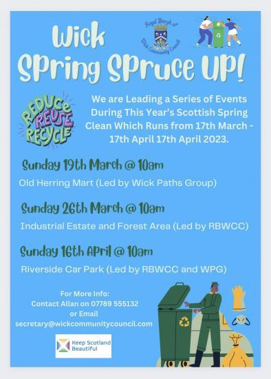 Photograph of The Royal Burgh Of Wick Community Council Are Again Organising The Wick Spring Spruce Up 