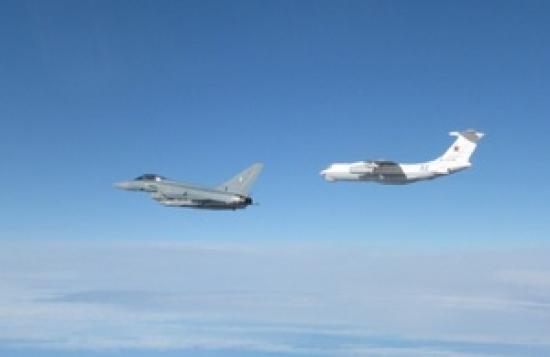 Photograph of RAF And German Air Force Typhoons Intercept Russian Aircraft In First Joint Nato Air Policing Scramble