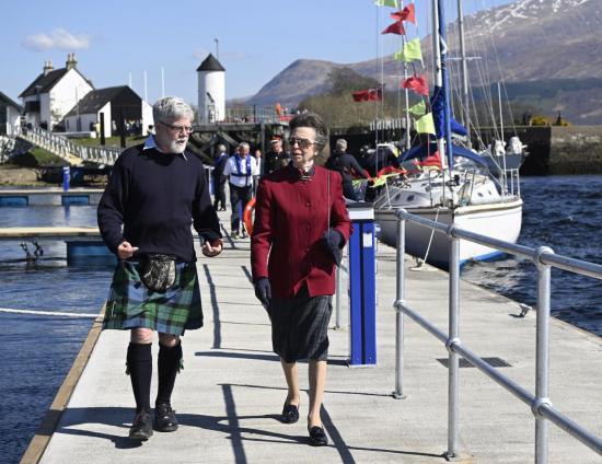 Photograph of HRH The Princess Royal Opens Thomas Telford Corpach Marina Fort William