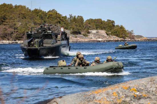 Photograph of A Royal Navy Amphibious Task Force Has Arrived In Stockholm After Defending Sweden's Complex Coastline From A Mock Invasion