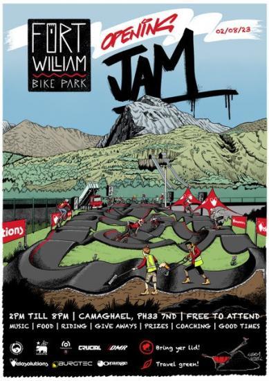 Photograph of Fort William Bike Track Opening Jam Event Rides Into Town - Biggest Cycling Event Ever