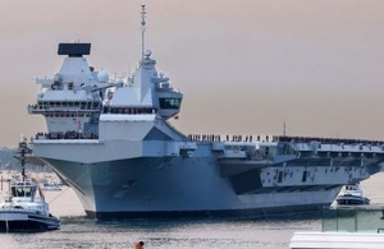 Photograph of Royal Navy Flagship Sails To Lead International Carrier Strike Group Deployment