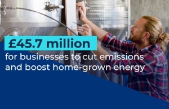 Photograph of £45.7 Million For Businesses To Cut Emissions And Boost Home-grown Energy