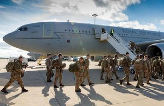 Photograph of UK Reinforcements Arrive In Kosovo For Nato Peacekeeping Mission