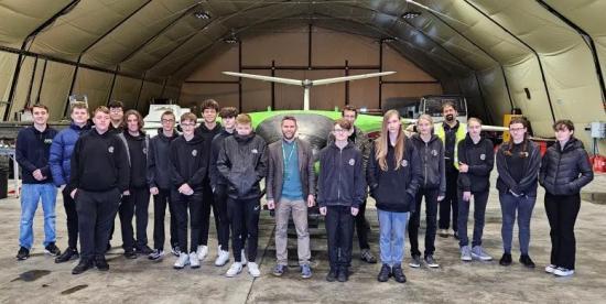 Photograph of Wick High School Computing & Tech Students Drone Visit