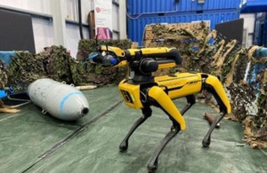 Photograph of Can Robot Dogs Programmed With AI Find Hidden Explosive Devices?