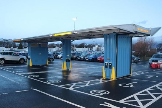 Photograph of Raigmore Hospital, Inverness Gets First Pop-up Solar Car Park And EV Charging Hub