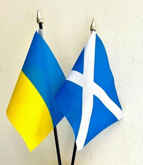 Photograph of Scotland Shows Solidarity With Ukraine