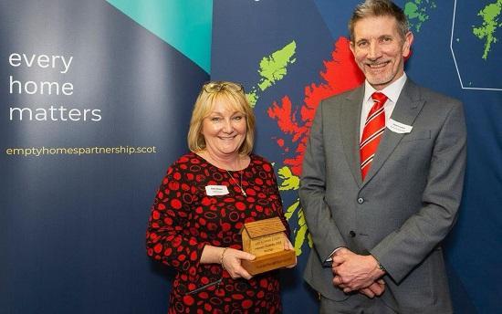 Photograph of Council Employee Receives Special Recognition At The Scottish Empty Homes Awards